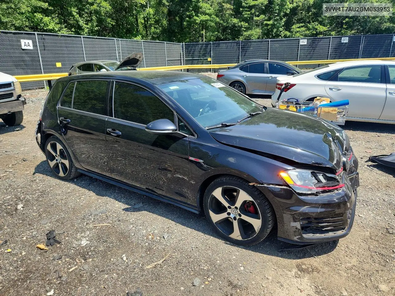 2016 Volkswagen Gti S/Se/Autobahn VIN: 3VW4T7AU2GM053953 Lot: 61021176