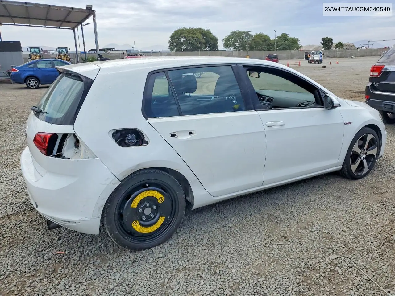 3VW4T7AU0GM040540 2016 Volkswagen Gti S/Se