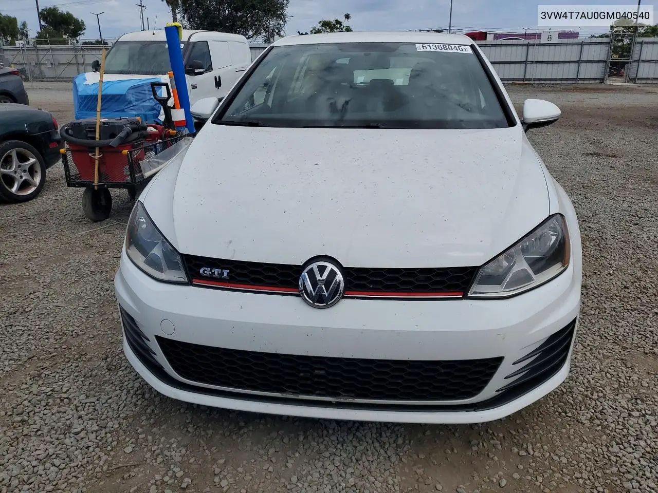 3VW4T7AU0GM040540 2016 Volkswagen Gti S/Se