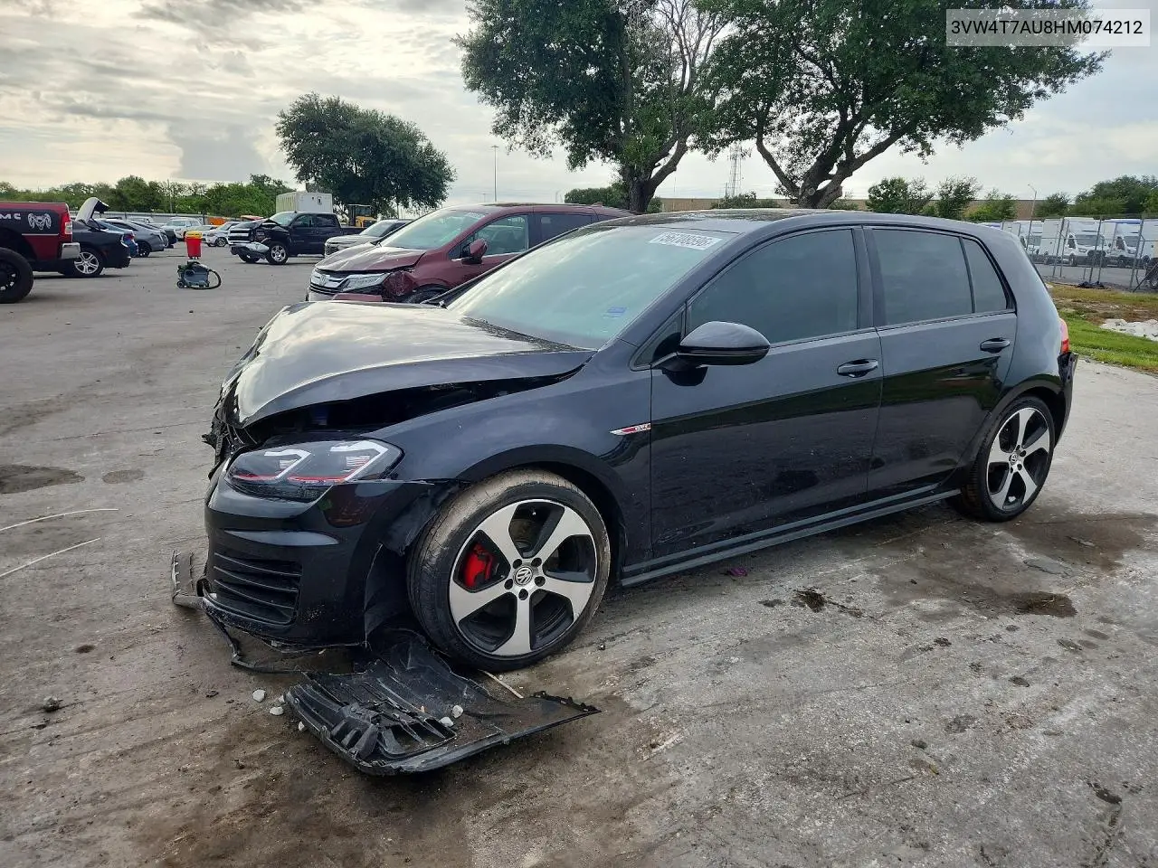2017 Volkswagen Gti S VIN: 3VW4T7AU8HM074212 Lot: 56708596