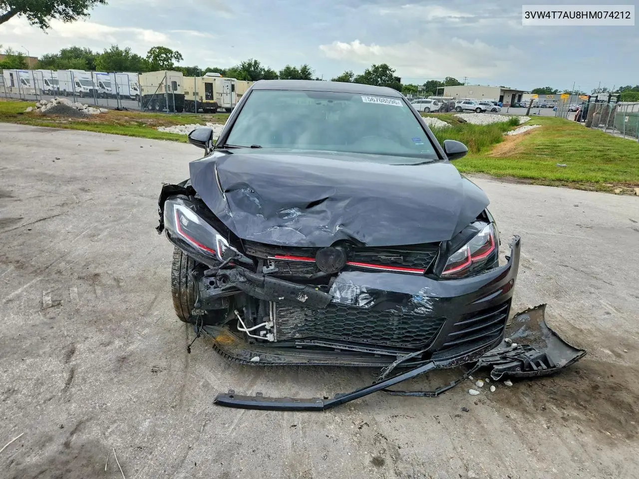 2017 Volkswagen Gti S VIN: 3VW4T7AU8HM074212 Lot: 56708596
