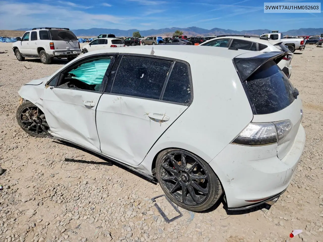 2017 Volkswagen Gti S VIN: 3VW4T7AU1HM052603 Lot: 57678446
