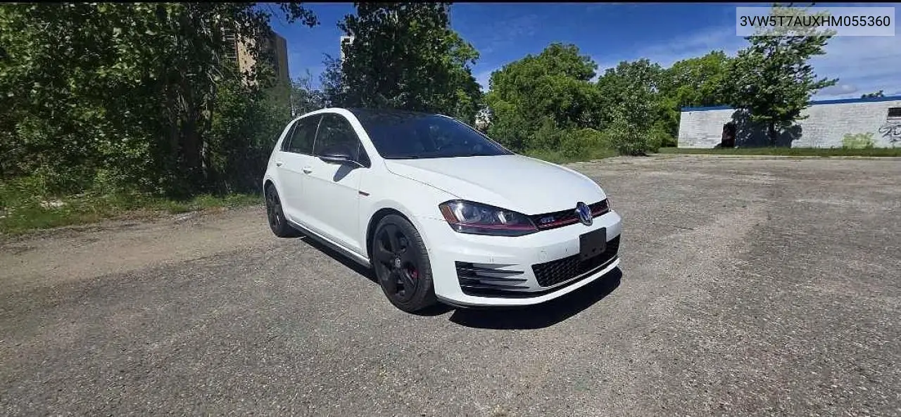 2017 Volkswagen Gti S VIN: 3VW5T7AUXHM055360 Lot: 57780506