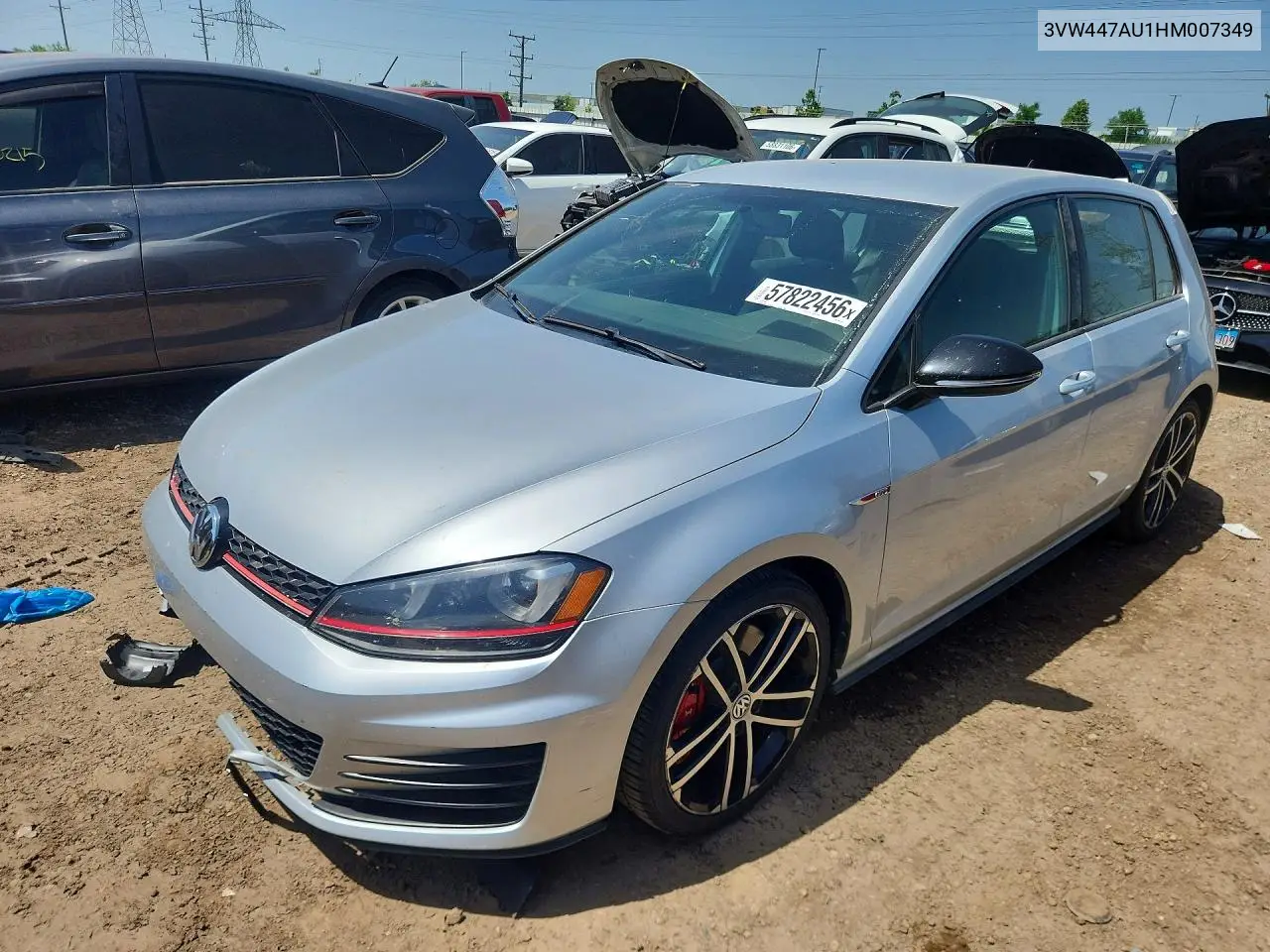 2017 Volkswagen Gti S/Se VIN: 3VW447AU1HM007349 Lot: 57822456