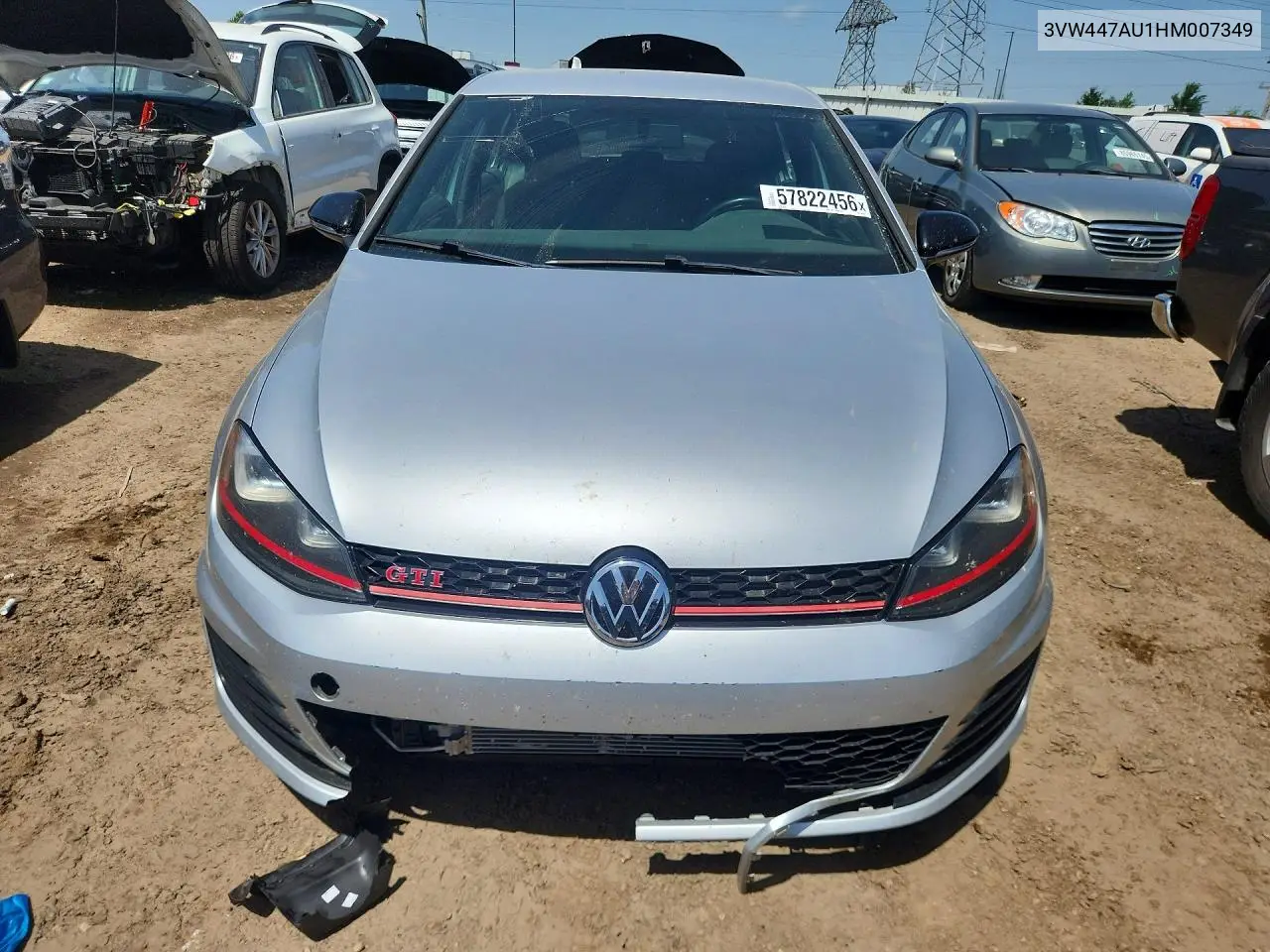 2017 Volkswagen Gti S/Se VIN: 3VW447AU1HM007349 Lot: 57822456