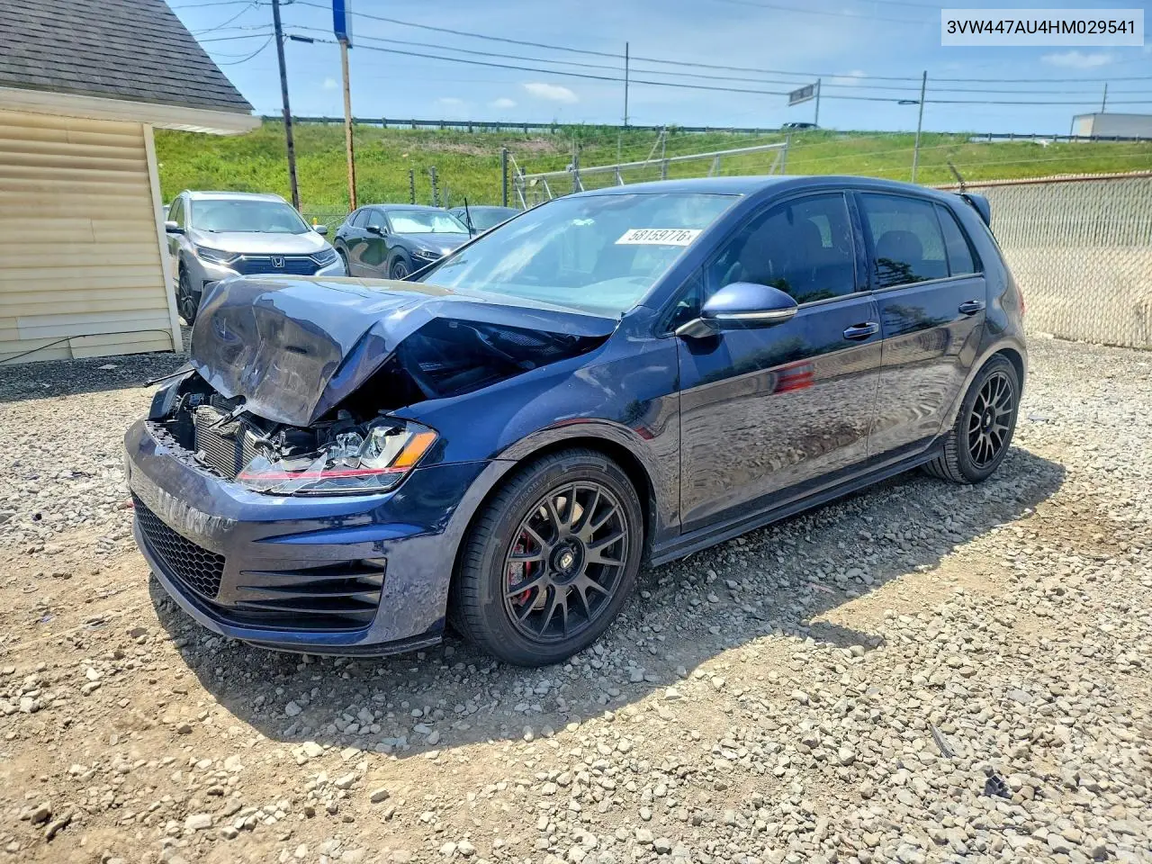 2017 Volkswagen Gti S/Se VIN: 3VW447AU4HM029541 Lot: 58159776