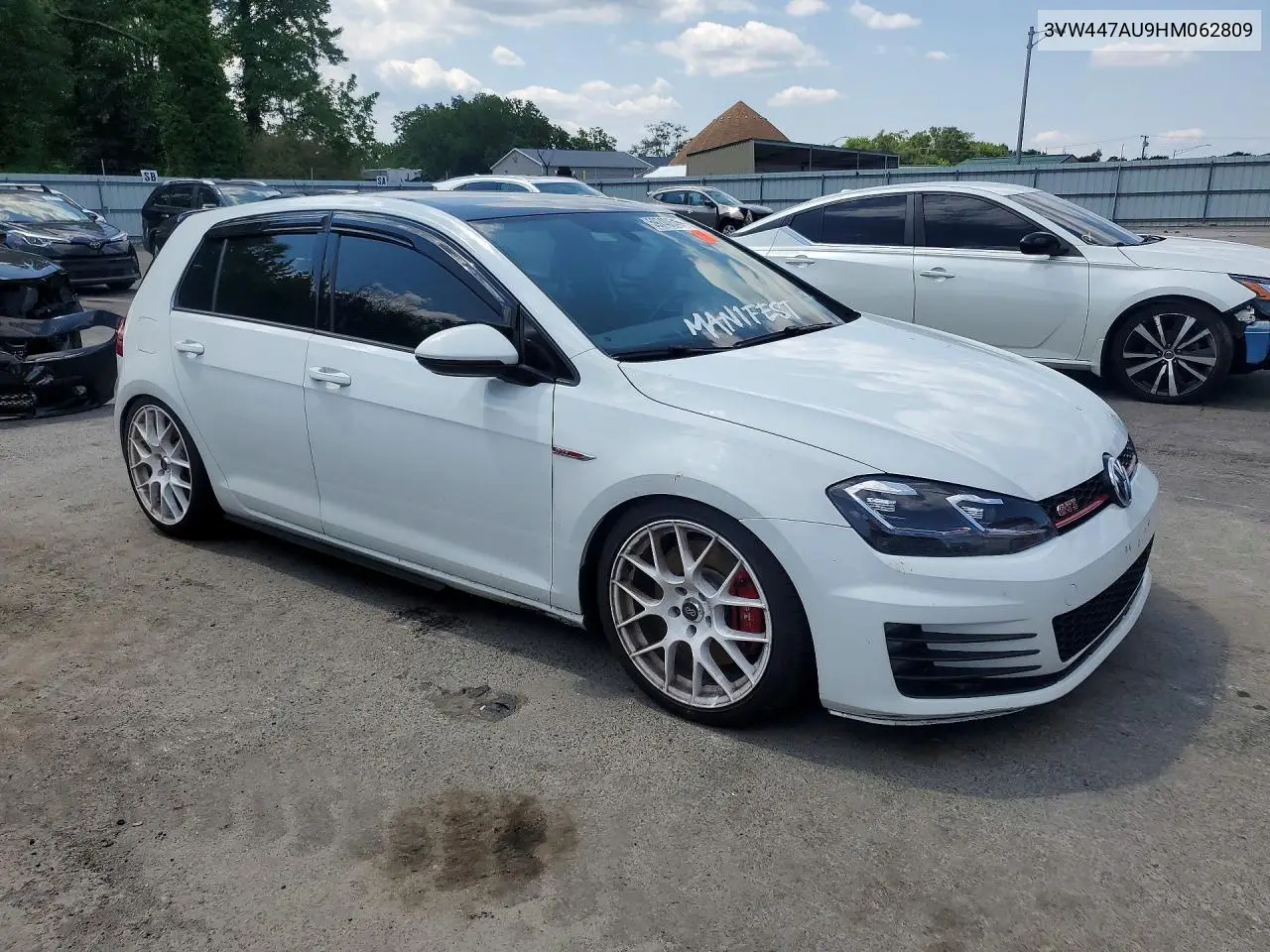 2017 Volkswagen Gti S/Se VIN: 3VW447AU9HM062809 Lot: 59740646