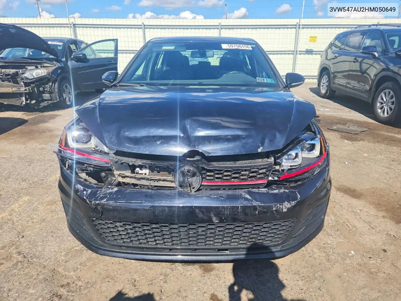 2017 Volkswagen Gti Sport VIN: 3VW547AU2HM050649 Lot: 59798496