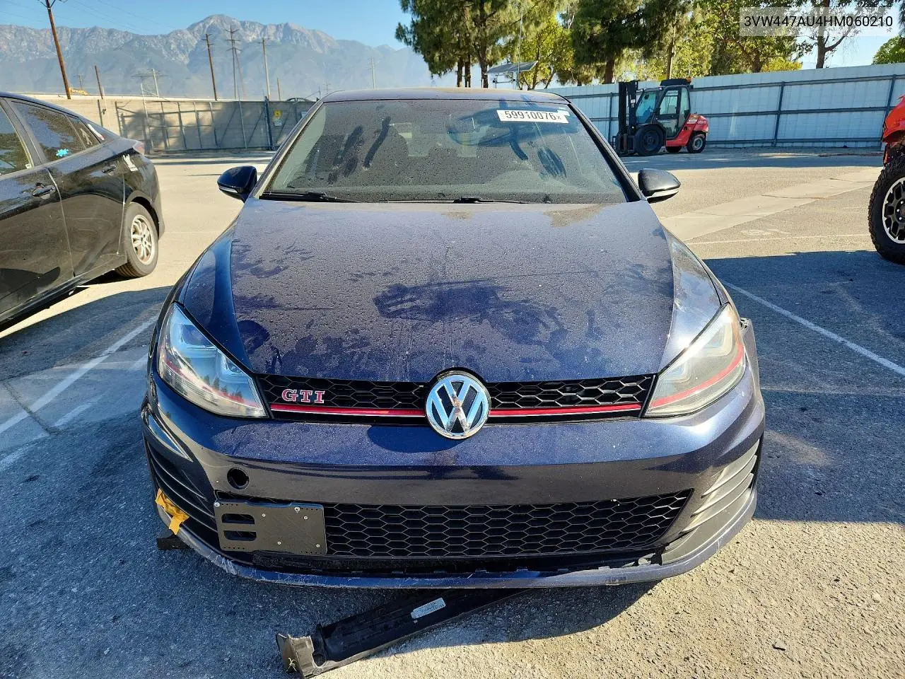 2017 Volkswagen Gti S/Se VIN: 3VW447AU4HM060210 Lot: 59910076