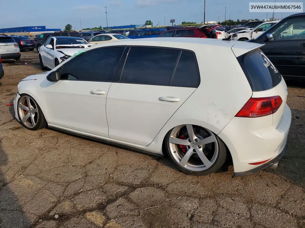 2017 Volkswagen Gti S/Se VIN: 3VW447AU6HM067546 Lot: 60553966