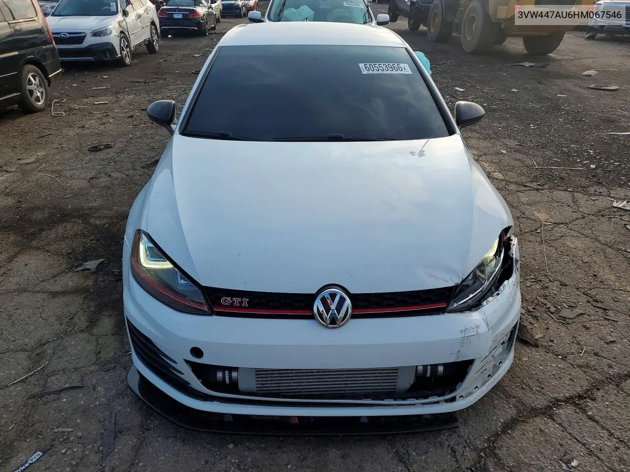 2017 Volkswagen Gti S/Se VIN: 3VW447AU6HM067546 Lot: 60553966