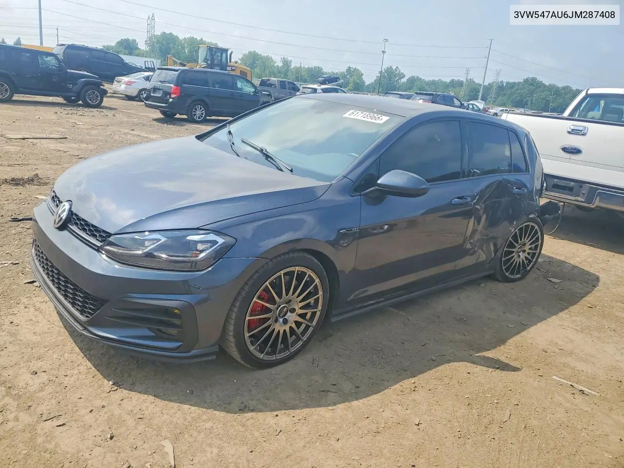 2018 Volkswagen Gti S VIN: 3VW547AU6JM287408 Lot: 61718966