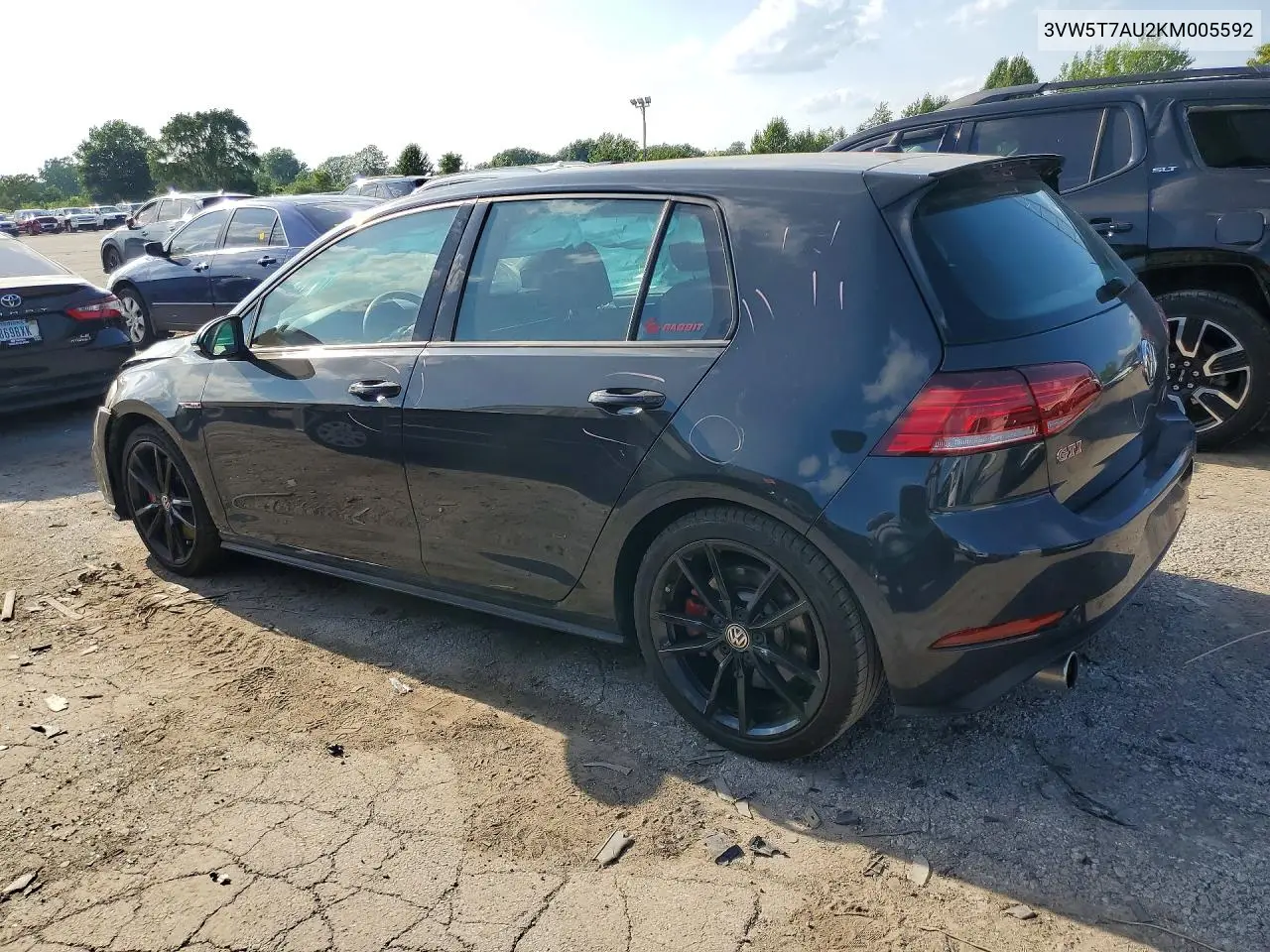 2019 Volkswagen Gti S VIN: 3VW5T7AU2KM005592 Lot: 59602996