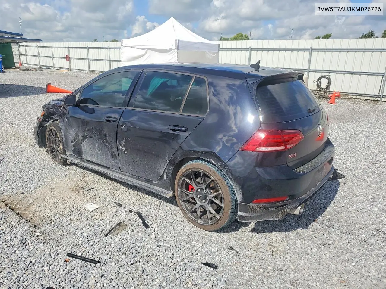 2019 Volkswagen Gti S/Se/Autobahn/Rabbit Edition VIN: 3VW5T7AU3KM026726 Lot: 60293466