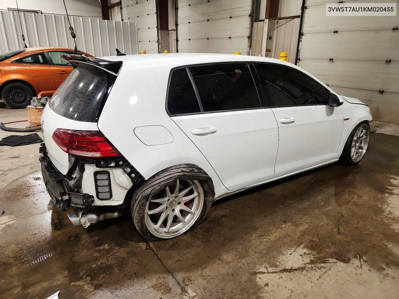 2019 Volkswagen Gti S VIN: 3VW5T7AU1KM020455 Lot: 60945746