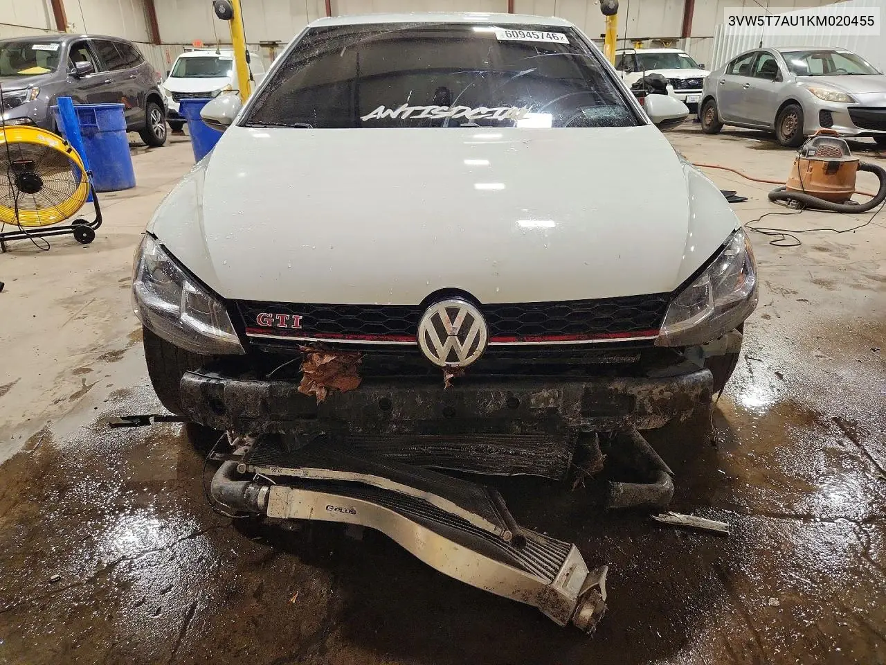 2019 Volkswagen Gti S VIN: 3VW5T7AU1KM020455 Lot: 60945746