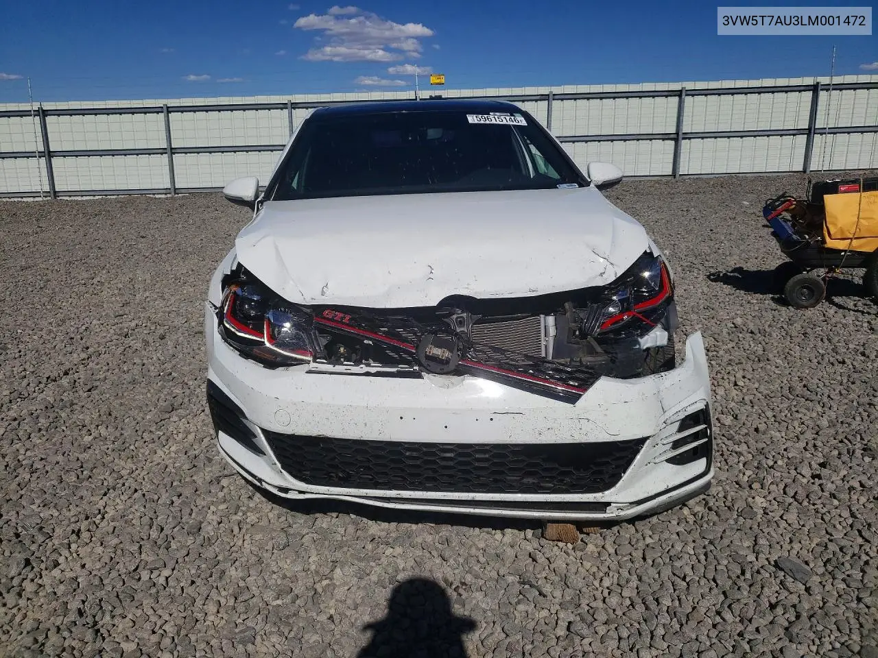 2020 Volkswagen Gti S VIN: 3VW5T7AU3LM001472 Lot: 59615146