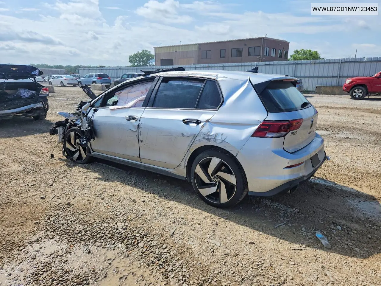 2022 Volkswagen Gti Se VIN: WVWL87CD1NW123453 Lot: 57044476