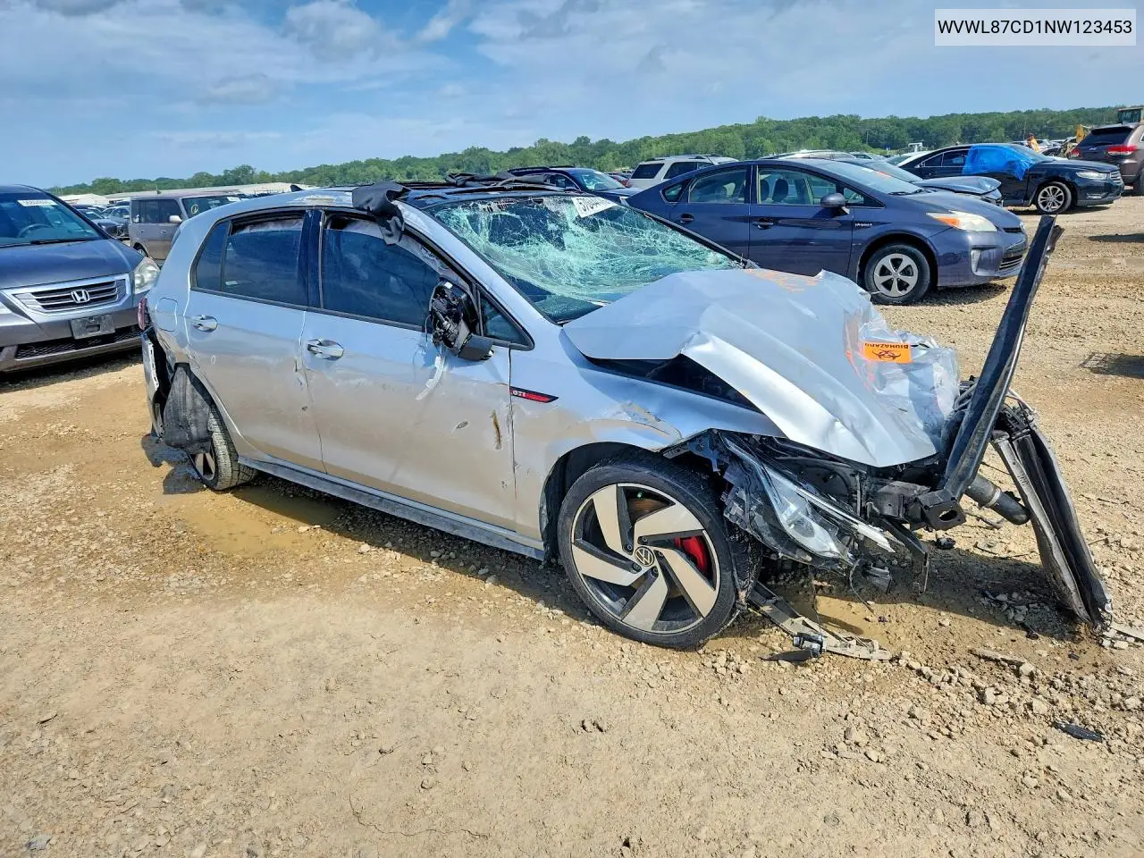 2022 Volkswagen Gti Se VIN: WVWL87CD1NW123453 Lot: 57044476