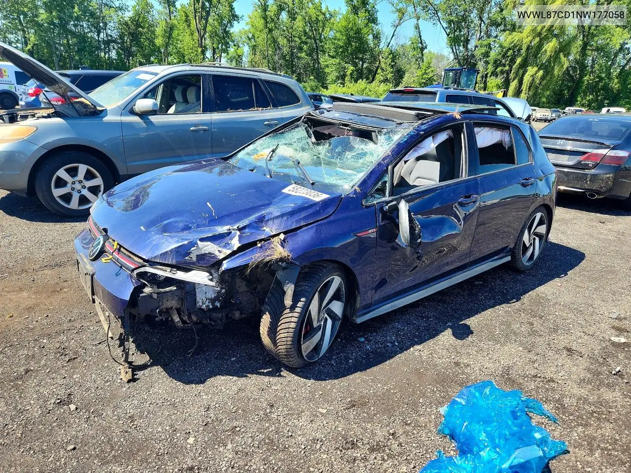 2022 Volkswagen Gti Se VIN: WVWL87CD1NW177058 Lot: 58223036