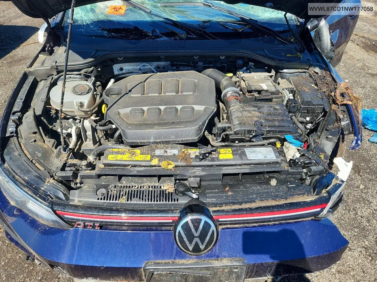 2022 Volkswagen Gti Se VIN: WVWL87CD1NW177058 Lot: 58223036