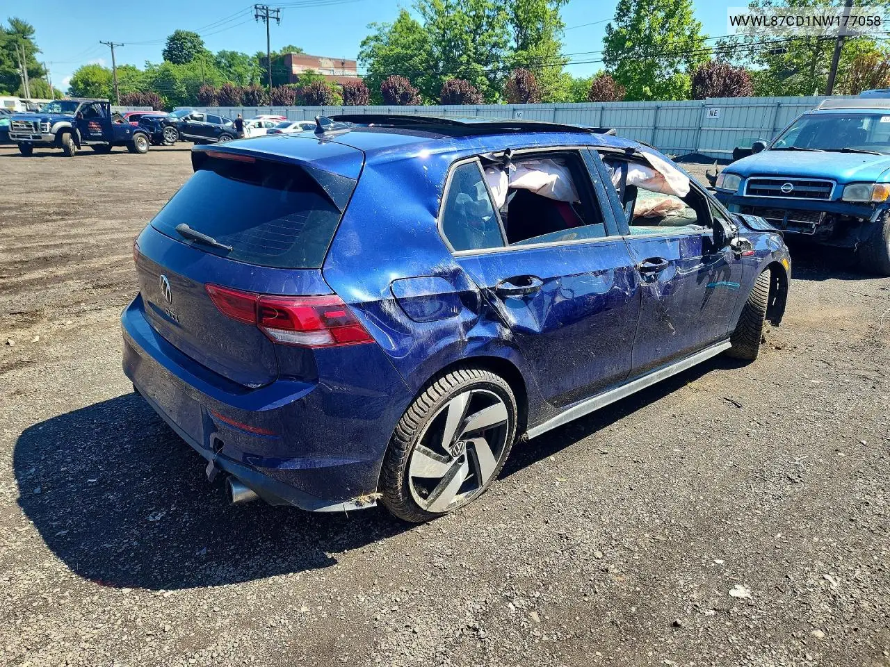 2022 Volkswagen Gti Se VIN: WVWL87CD1NW177058 Lot: 58223036