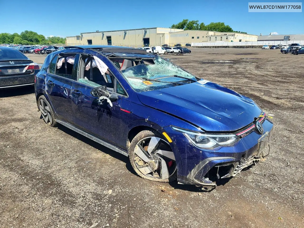 2022 Volkswagen Gti Se VIN: WVWL87CD1NW177058 Lot: 58223036