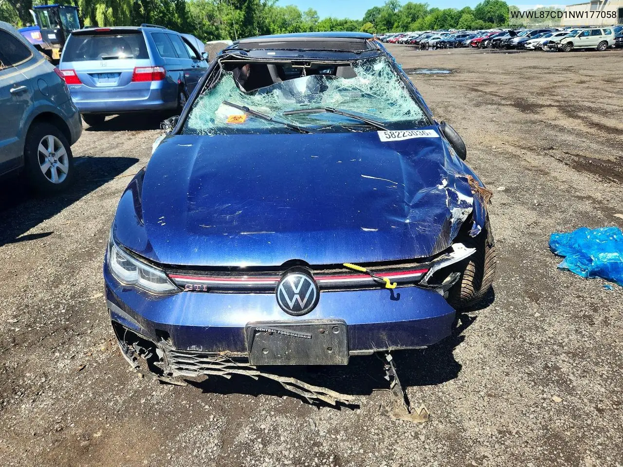 2022 Volkswagen Gti Se VIN: WVWL87CD1NW177058 Lot: 58223036