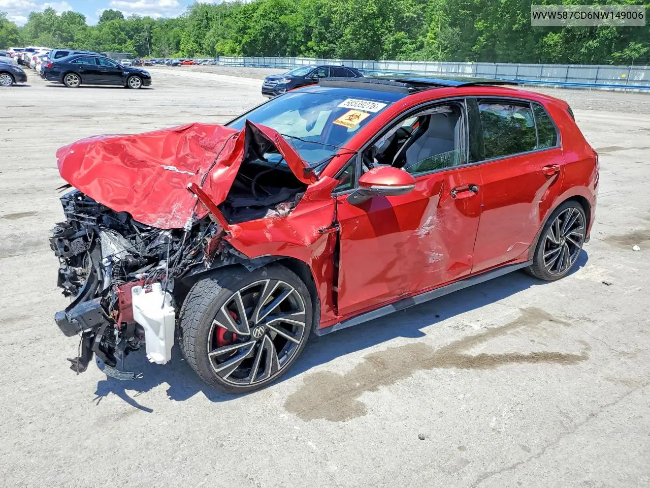 2022 Volkswagen Gti Autobahn VIN: WVW587CD6NW149006 Lot: 58539276