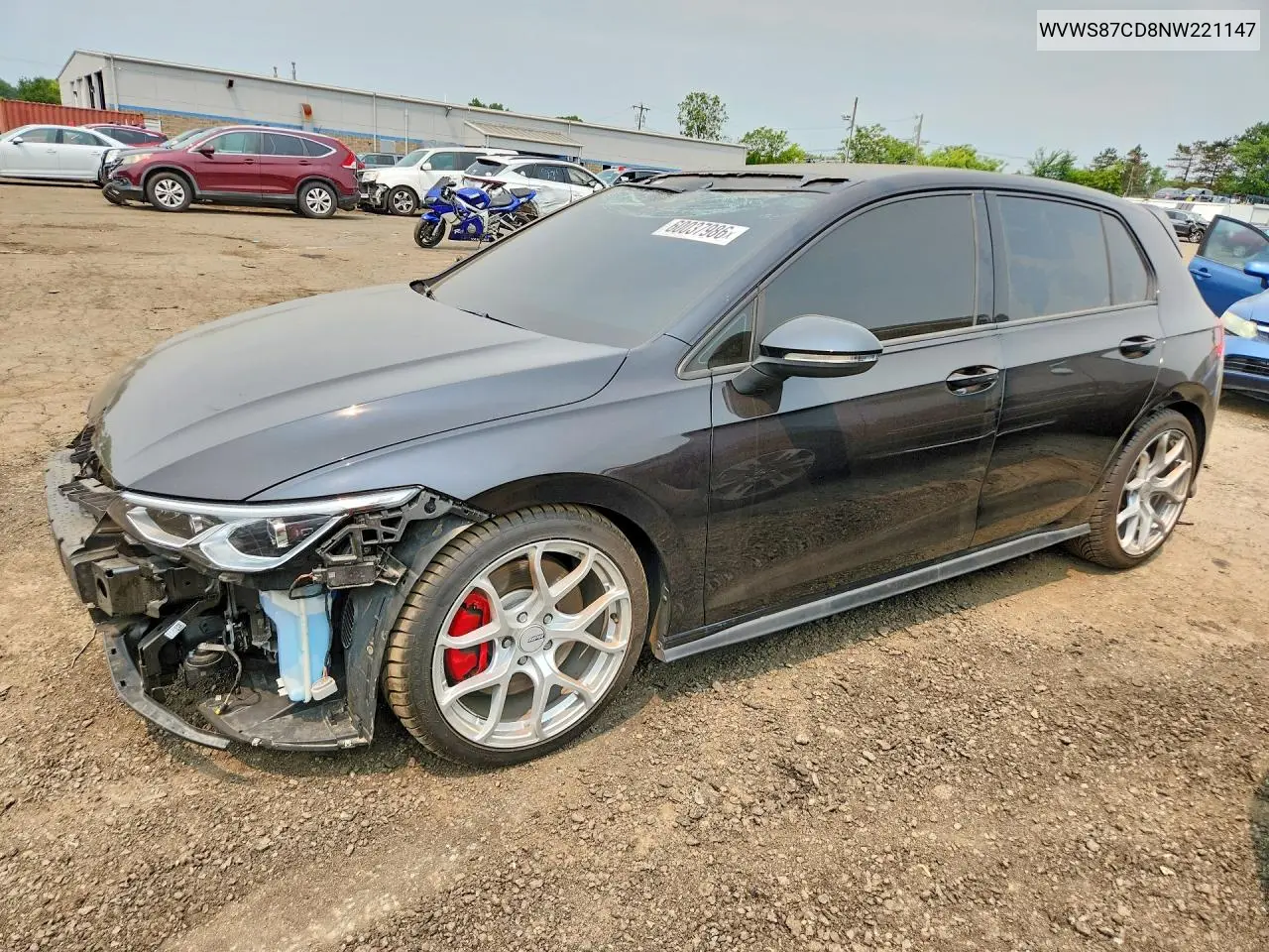 2022 Volkswagen Gti Se VIN: WVWS87CD8NW221147 Lot: 60037986