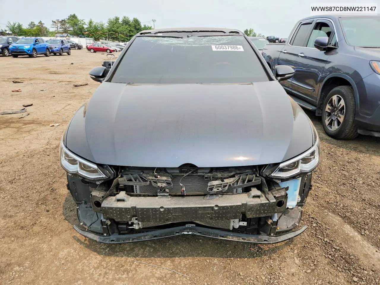 2022 Volkswagen Gti Se VIN: WVWS87CD8NW221147 Lot: 60037986