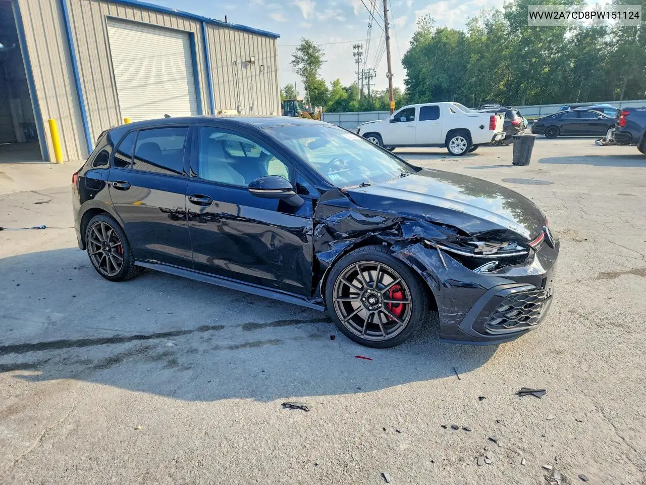 2023 Volkswagen Gti Se VIN: WVW2A7CD8PW151124 Lot: 59182026
