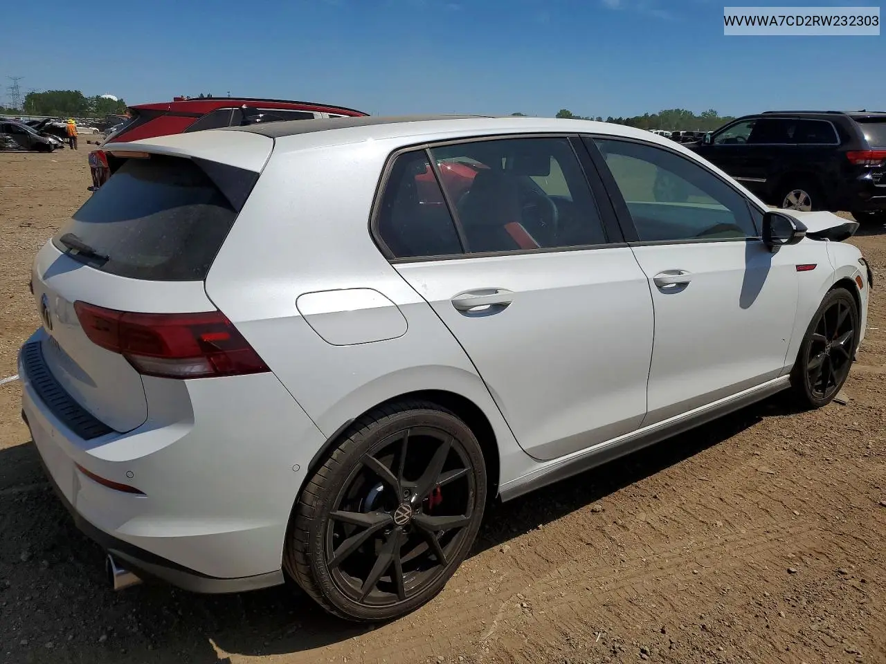 2024 Volkswagen Gti Autobahn VIN: WVWWA7CD2RW232303 Lot: 55135936