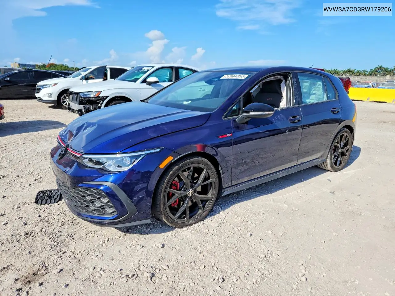 2024 Volkswagen Gti Se VIN: WVWSA7CD3RW179206 Lot: 57044056