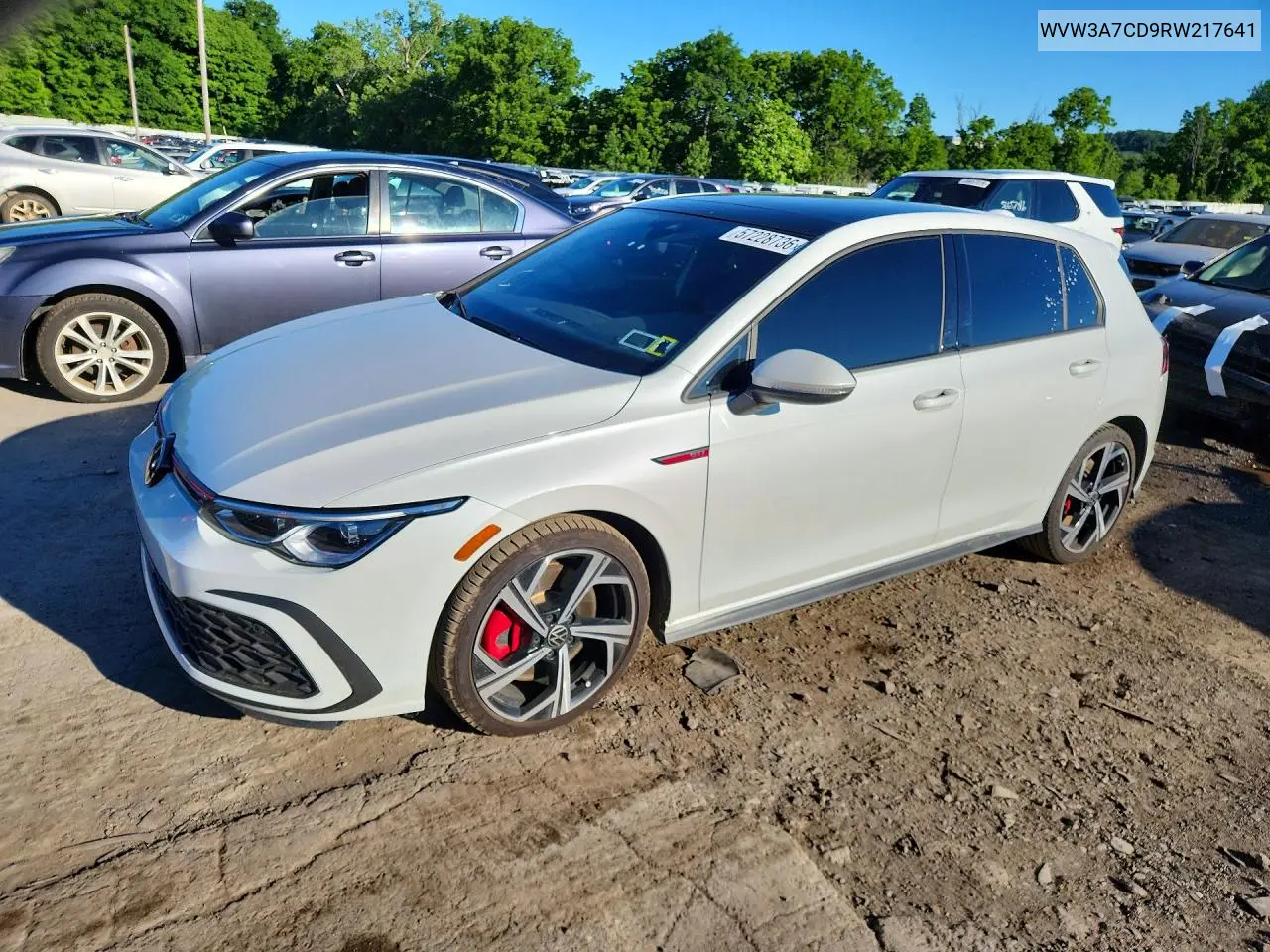 2024 Volkswagen Gti Se VIN: WVW3A7CD9RW217641 Lot: 57228736