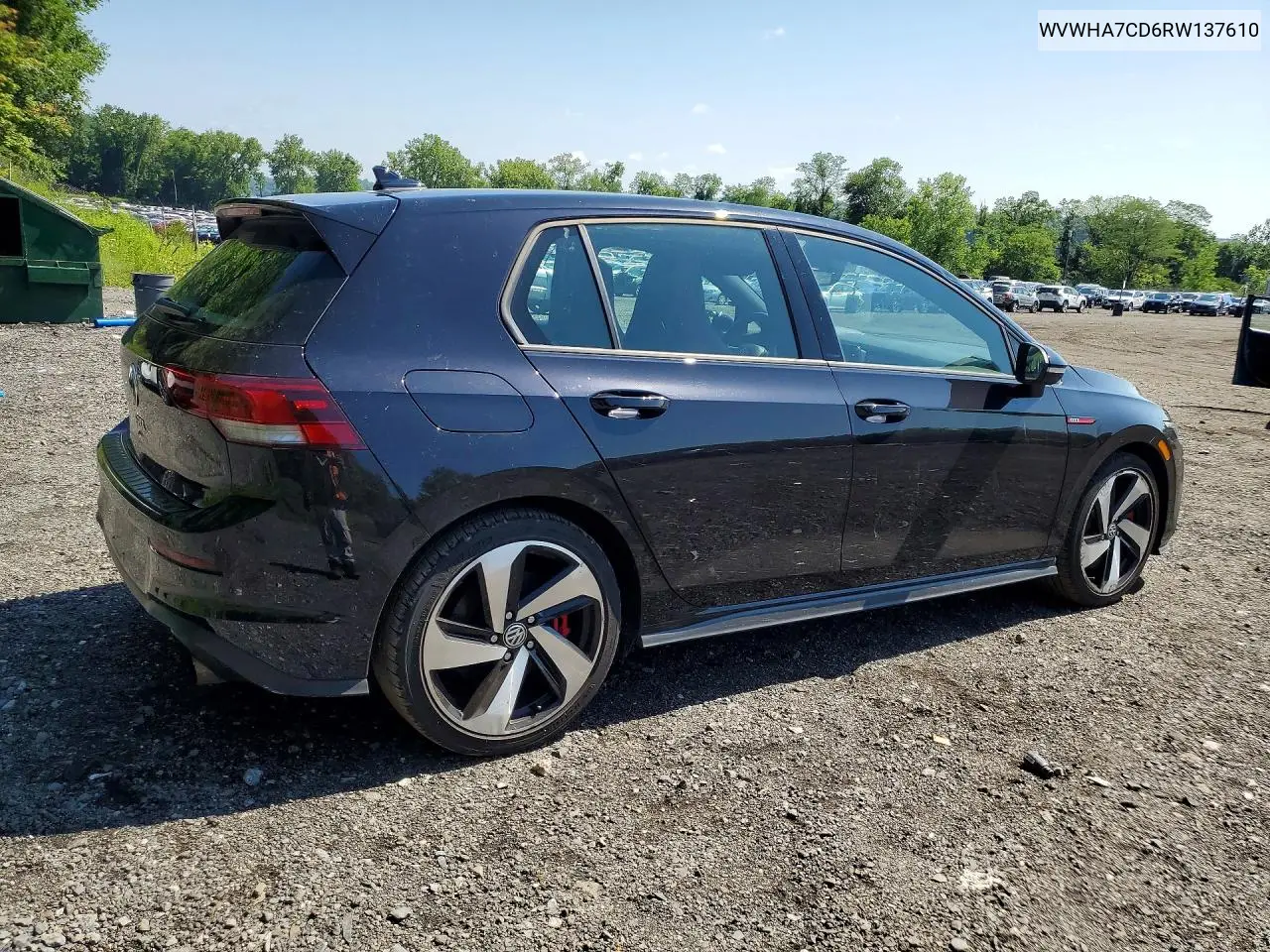 2024 Volkswagen Gti S VIN: WVWHA7CD6RW137610 Lot: 60136586