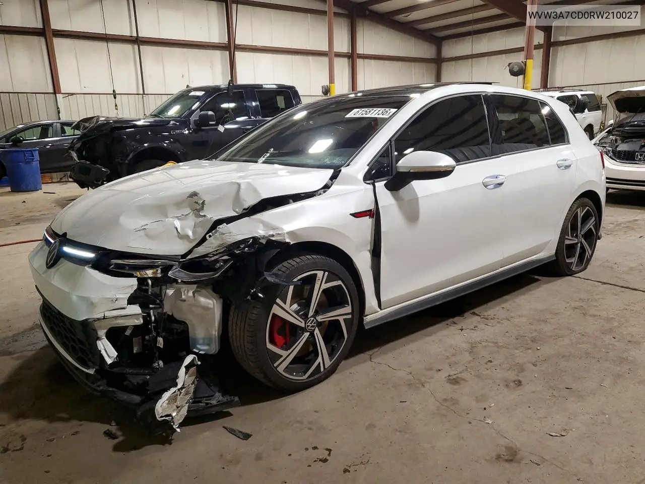 2024 Volkswagen Gti Se VIN: WVW3A7CD0RW210027 Lot: 61581136