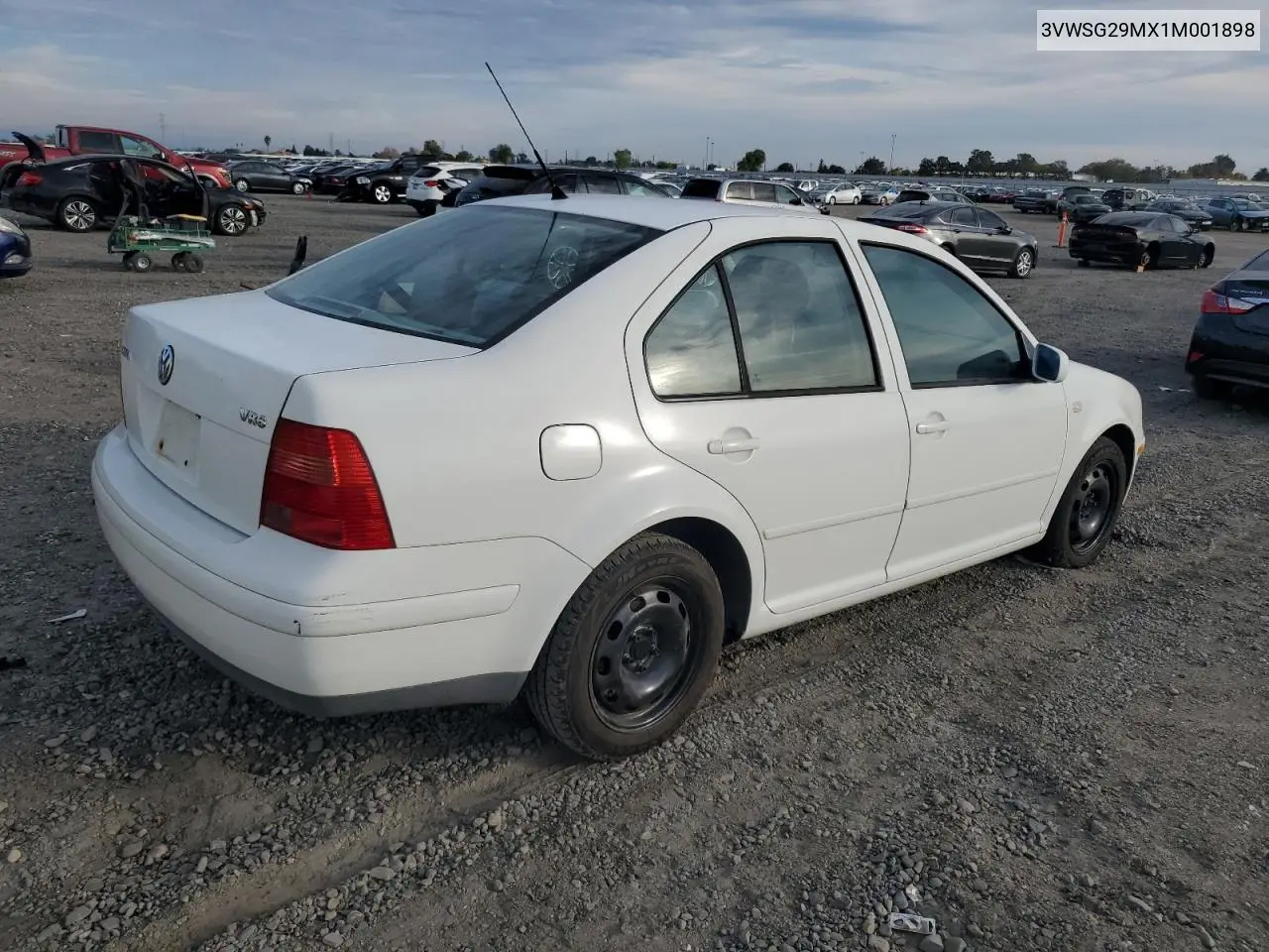 3VWSG29MX1M001898 2001 Volkswagen Jetta Gls