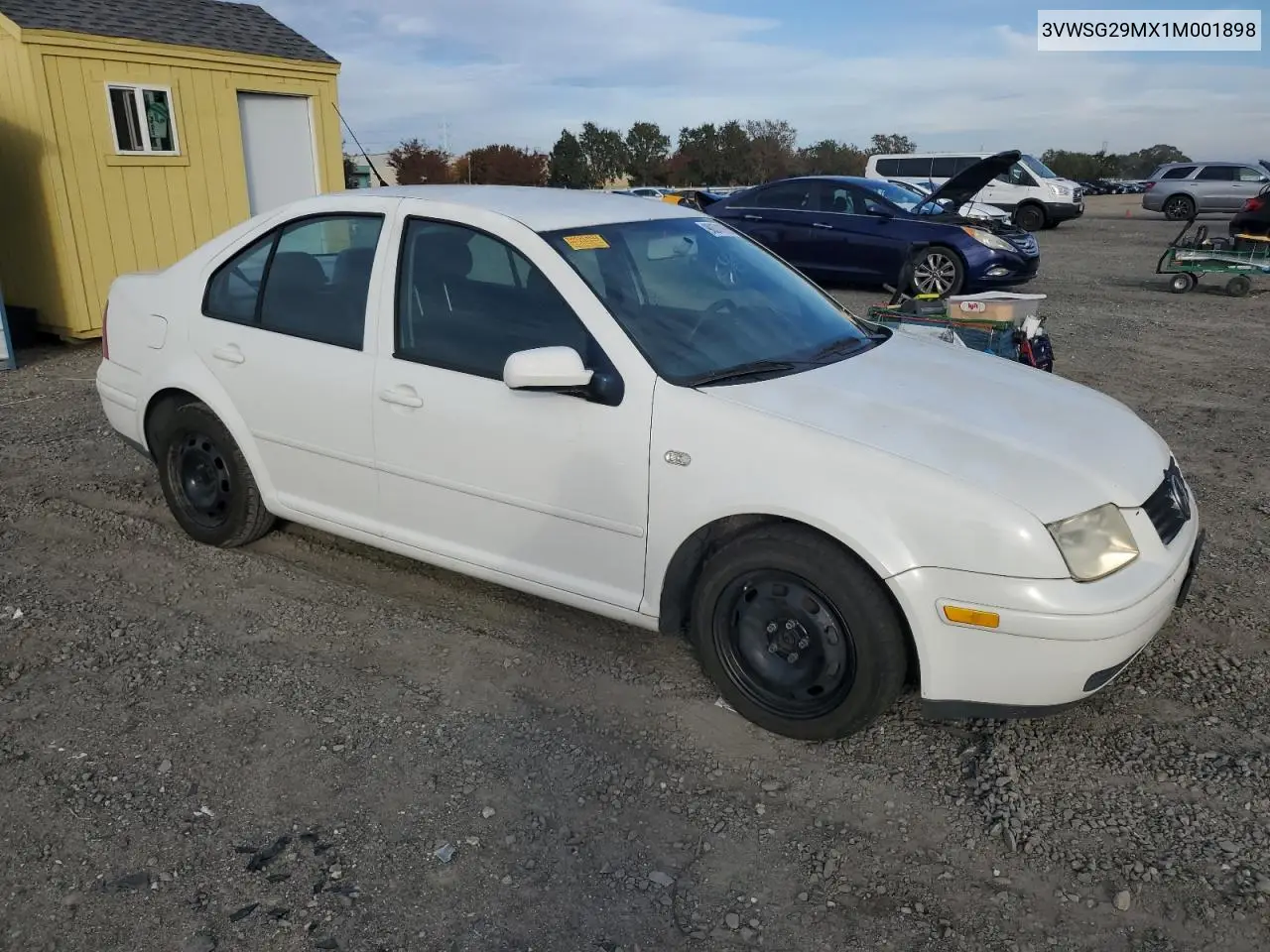 3VWSG29MX1M001898 2001 Volkswagen Jetta Gls