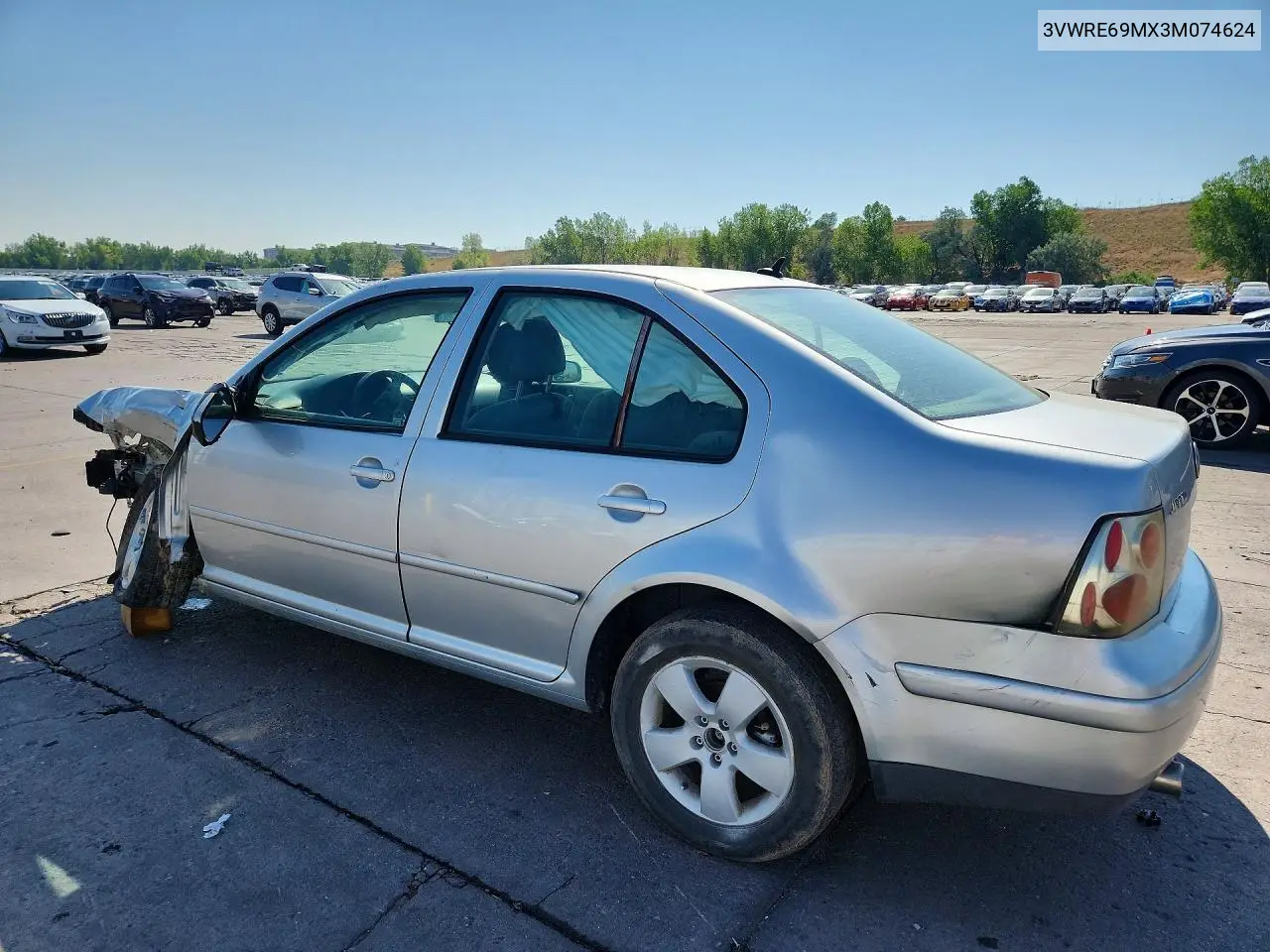 2003 Volkswagen Jetta Gl VIN: 3VWRE69MX3M074624 Lot: 61735996