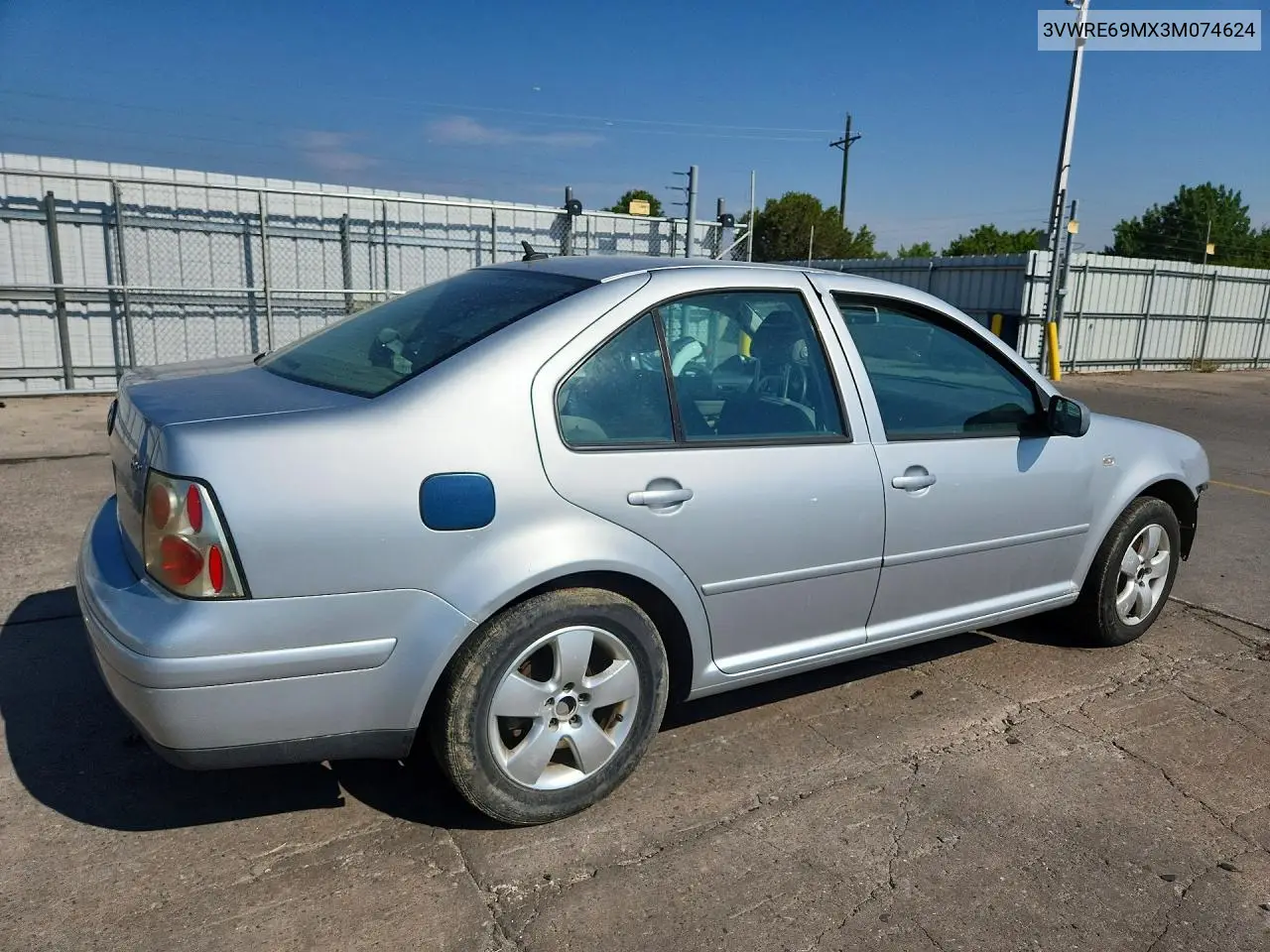 2003 Volkswagen Jetta Gl VIN: 3VWRE69MX3M074624 Lot: 61735996