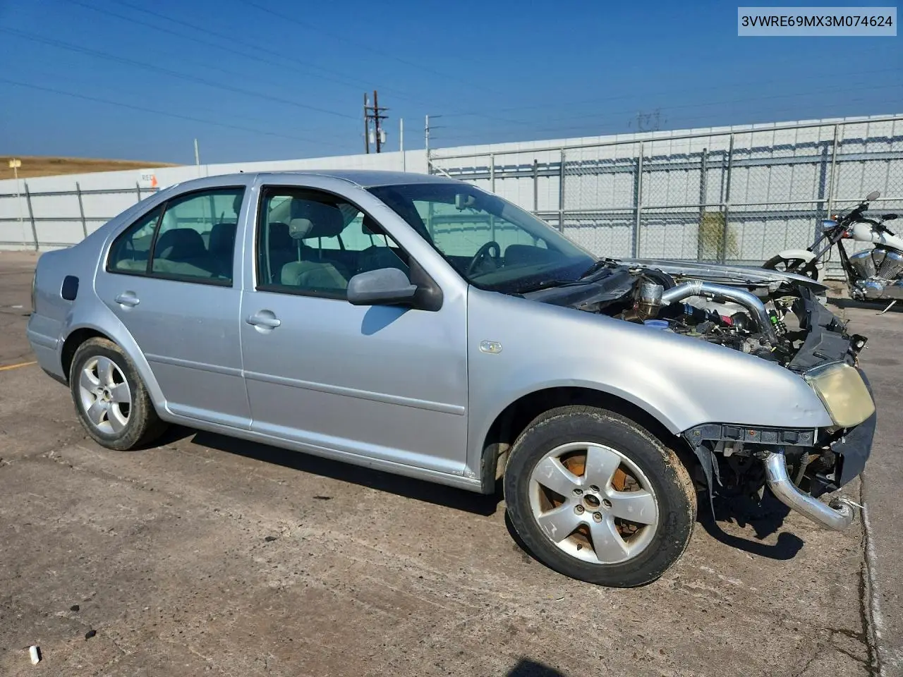 2003 Volkswagen Jetta Gl VIN: 3VWRE69MX3M074624 Lot: 61735996