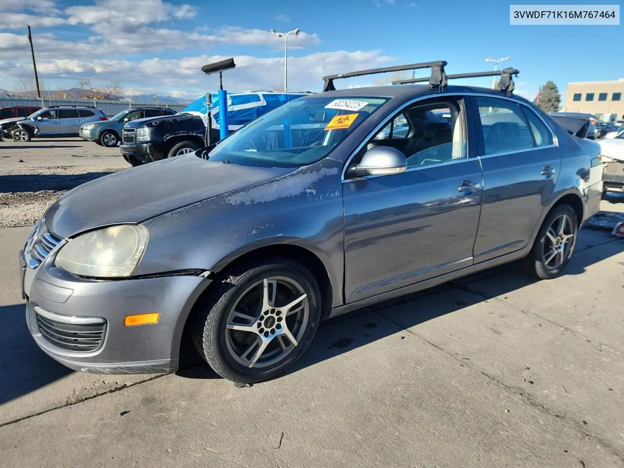 3VWDF71K16M767464 2006 Volkswagen Jetta 2.5L Leather