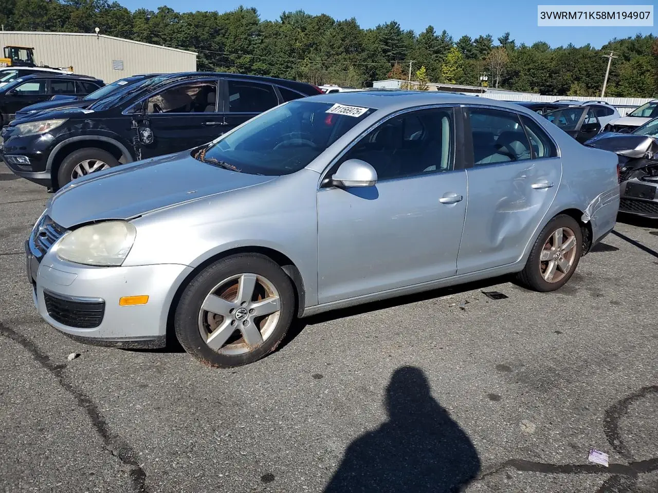3VWRM71K58M194907 2008 Volkswagen Jetta Se