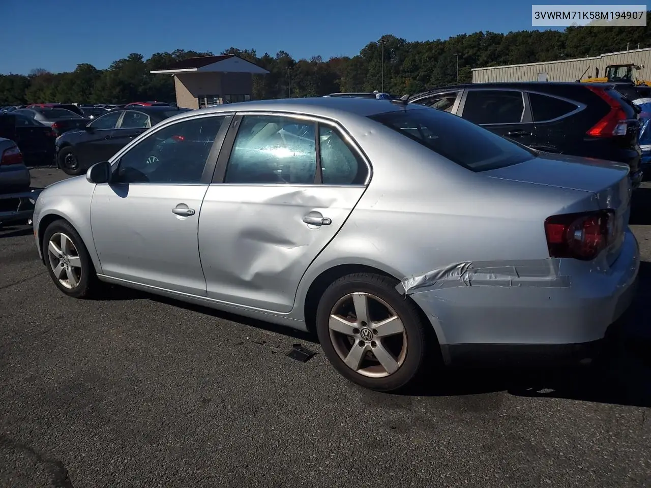 3VWRM71K58M194907 2008 Volkswagen Jetta Se