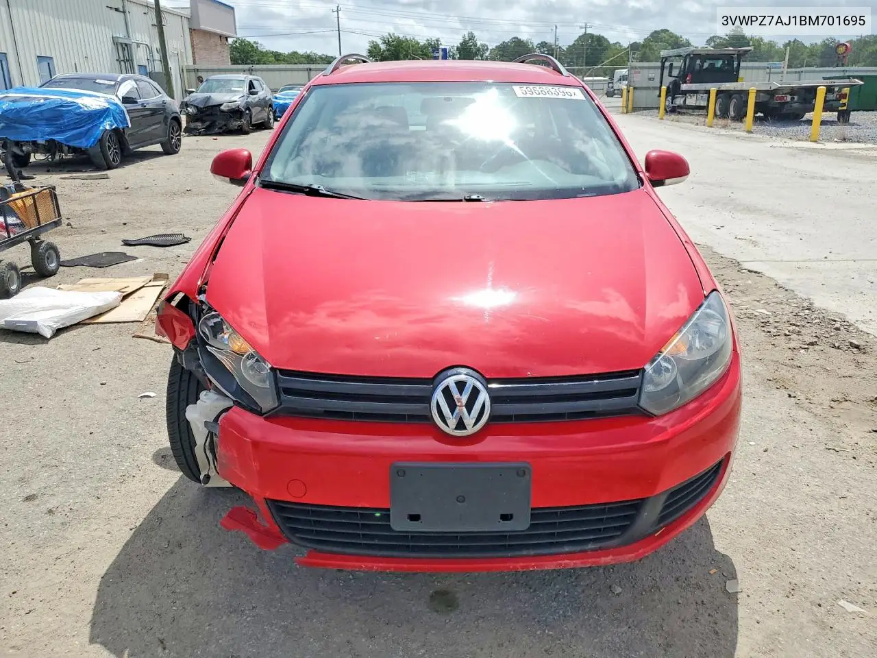 2011 Volkswagen Jetta S VIN: 3VWPZ7AJ1BM701695 Lot: 59688396