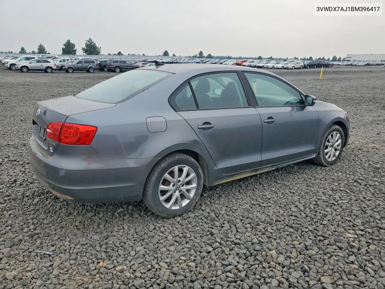 2011 Volkswagen Jetta Se VIN: 3VWDX7AJ1BM396417 Lot: 61776026