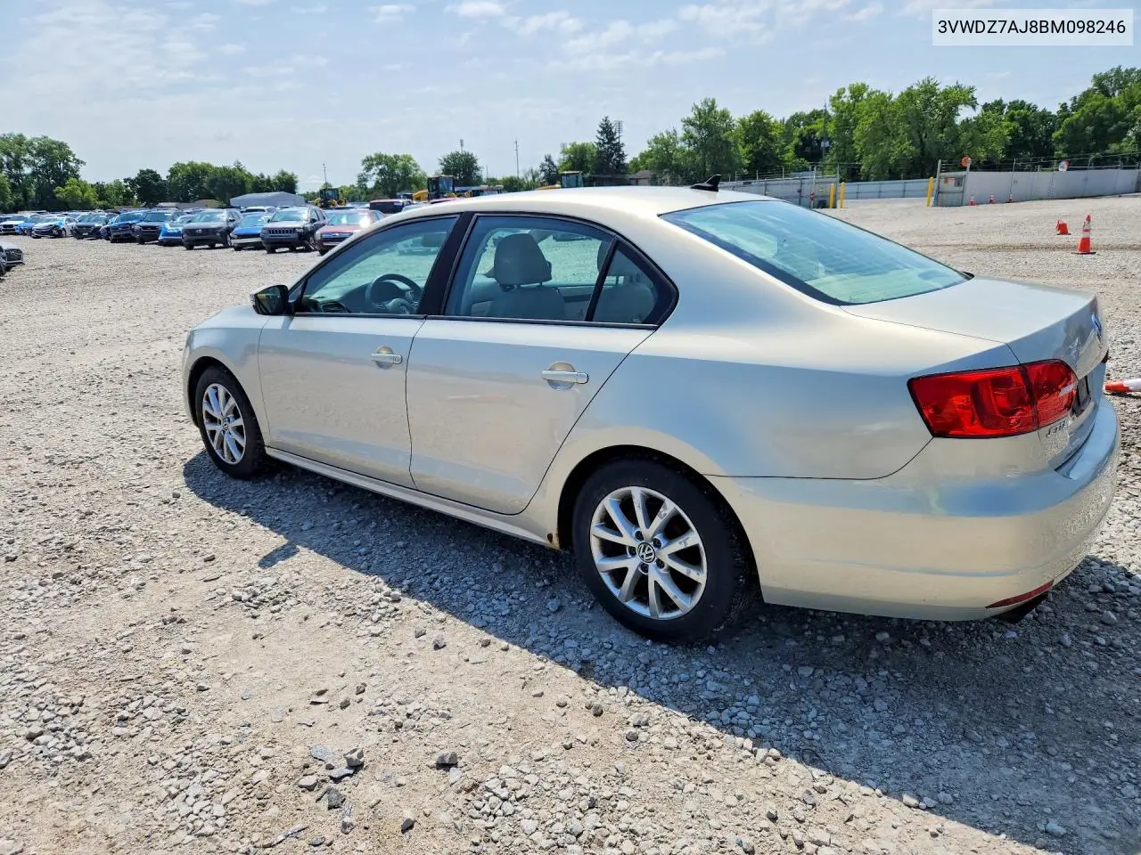 2011 Volkswagen Jetta Se VIN: 3VWDZ7AJ8BM098246 Lot: 62296806