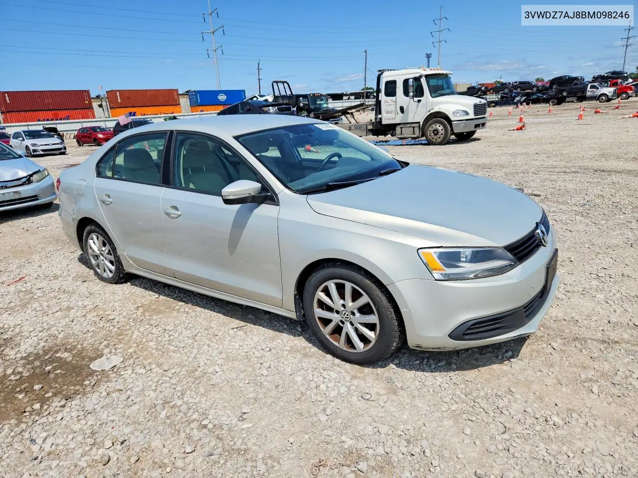 2011 Volkswagen Jetta Se VIN: 3VWDZ7AJ8BM098246 Lot: 62296806
