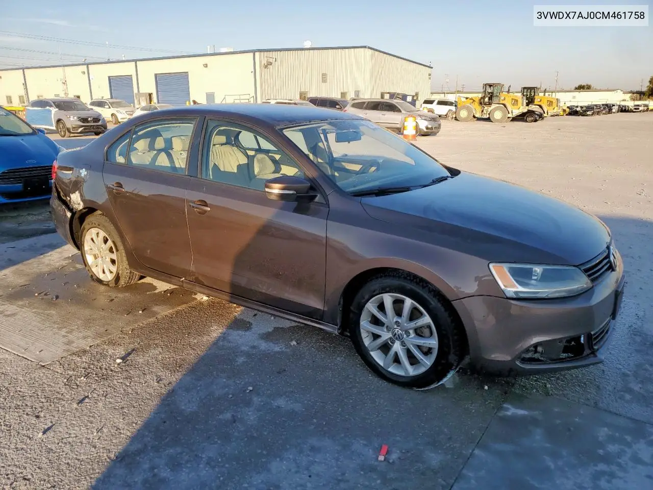 3VWDX7AJ0CM461758 2012 Volkswagen Jetta Se